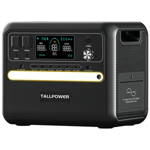 TALLPOWER 솔라 캠핑 태양열 발전기 Lifepo4 키트 Dc AC 2400W 휴대용 발전소