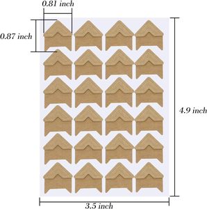 24 autocollants d'angle pour photos, films adhésifs pour coins de photos pour album de scrapbooking DIY - Product Image 3