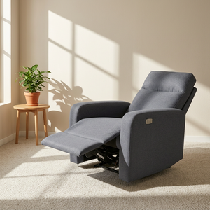 Modern Fabric Electric Recliner <b>sofa</b> Power Recliner Chair Fabric Living Room Recliner One Seat Powered Tilting Lounge Armchair - Product Image 2