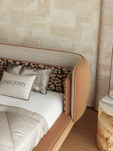 Lit plateforme réglable en bois de pin massif, rembourré en tissu, style italien moderne et luxueux, taille <span class=keywords><strong>King</strong></span> ou Queen - Product Image 4