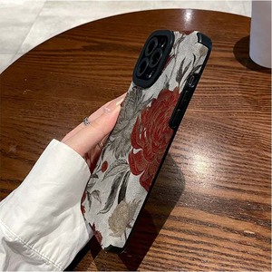 เคสโทรศัพท์มือถือลายดอกไม้<span class=keywords><strong>สี</strong></span><span class=keywords><strong>เทา</strong></span>แดงพิมพ์ลายหนังเทียม TPU สำหรับ <span class=keywords><strong>iPhone</strong></span> X Xr 11 12 13 14 15 16 17 18 Pro Max - Product Image 6
