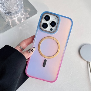 3 Trong 1 Chống Sốc Tắc Kè Dây Hai Màu Gradient Magnetic Điện Thoại Di Động Trường Hợp Đối Với iPhone 11 12 13 14 15 16 17 Pro Max - Product Image 3