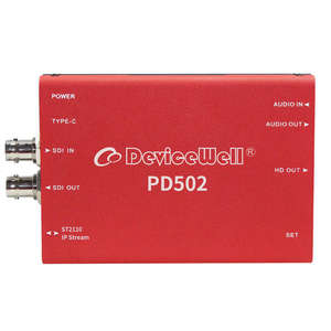 DeviceWell PD502 двунаправленный <span class=keywords><strong>3G</strong></span> SDI для ST2110 IP конвертер несжатый SMPTE 2110 1080P60 видео конвертер - Product Image 3