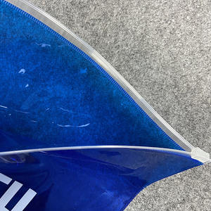 Custom Blue Transparent PVC Zipper Bag for Jeans Apparel Packaging White Zipper Closure OEM - Product Image 6