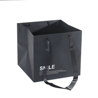 Sac en papier pour bouquet de fleurs imperméable personnalisé avec poignée en ruban, emballage pour fleuriste, sac cadeau, logo personnalisé