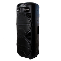 Altavoz de Karaoke de 150 Vatios con Supergraves, Sistema de Altavoces PA Activo de Doble Altavoz de 15 Pulgadas, Altavoz Recargable de Gran Potencia con Carro para Exteriores