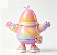 Figurine de collection personnalisée en forme d'œuf de bonbon dégradé, en PVC et ABS, statue d'art fabriquée en Chine, OEM sur mesure pour la vente en gros aux marques