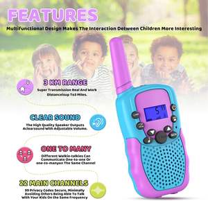 Çocuklar için Walkie <span class=keywords><strong>Toys</strong></span> oyuncaklar için <span class=keywords><strong>3</strong></span>-12 yaşındaki erkek veya kız, <span class=keywords><strong>3</strong></span> KM aralığı kapalı açık aktivite kök oyuncaklar, hediyeler - Product Image 6