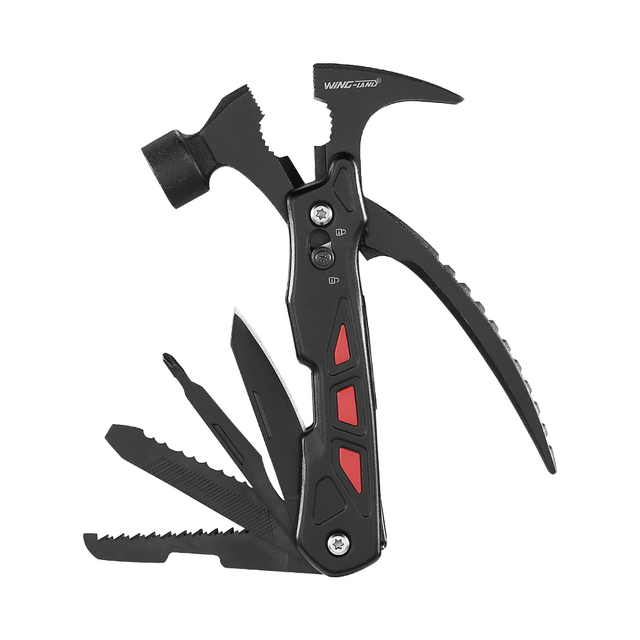12in1 Stainless Steel Folding Multifunction Knife Saw Hammer Pliers Multi Tool