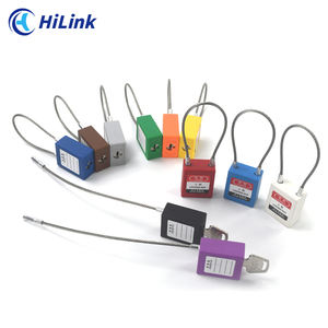 OEM LOTO Durable seguridad Flexible 1,5mm recubierto de acero inoxidable Cable grillete naranja seguridad candado Llave Maestra certificado CE - Product Image 4