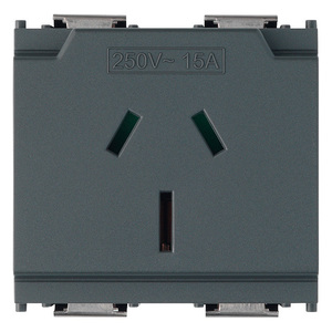 เต้ารับไฟฟ้าแบบออสเตรเลีย 2P+T 15A 250V สีเทา - Product Image 1