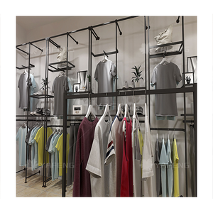 Di lusso negozio nero espositore per abbigliamento abbigliamento abbigliamento Rack per negozio di abbigliamento - Product Image 3