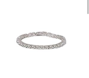 Bracelet tennis en moissanite de forme ronde, bracelet tennis en diamant de forme ronde cultivé en laboratoire - Product Image 4