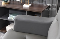 Chaise de bureau exécutive moderne de luxe - Chaise pivotante ergonomique inclinable pour ordinateur, hauteur réglable, siège en cuir confortable