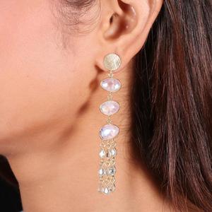 ต่างหู925สีเงินสเตอร์ลิงสีรุ้งและสีฟ้าบุษราคัม - Product Image 2