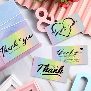 Tarjetas <span class=keywords><strong>de</strong></span> Agradecimiento Impresas con Láser Personalizadas, Resistentes al Agua, para Pequeñas Empresas, Papel Elegante, Impresión Offset, Empaquetadas - Product Image 4