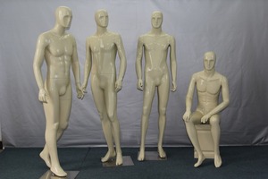 Adjustable fiberglass muscle male mannequin with penis - Product Image 2