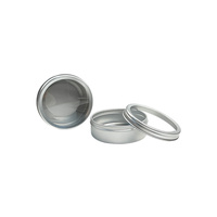 Bocaux ronds en aluminium de haute qualité 30ml 50ml 60ml 80ml boîtes de conserve vides pour cosmétiques boîtes métalliques emballage avec fenêtre