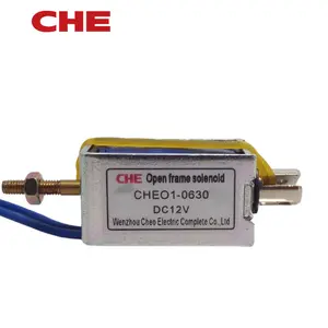 Solenoid Electromagnet CHEO1-0630B 12v 24v DC Open Frame Push Pull Electromagnet Solenoid