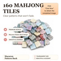 Mahjong de luxe américain de qualité supérieure, couleur chocolat, 160 tuiles, pour jeux de divertissement familial, vente chaude