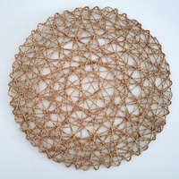 Tapis de Table à Manger Moderne Simple Tissé Isolation Thermique Napperon en Corde de Papier Dessous de Verre Décoratif