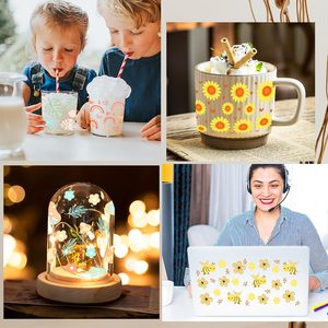 Autocollants de transfert UV de taille personnalisable à spectre polychrome Autocollants de transfert UV en verre résistant à la chaleur de qualité commerciale - Product Image 4