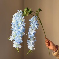 Bunga Anggrek Buatan 3 Kepala Berkualitas Tinggi Model Wisteria Gaya Cina C309; Bestseller Lintas Negara; Grosir Premium
