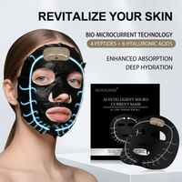 Masque facial intelligent à micro-courant AI OEM sous marque privée, feuille conductrice en pâte d'argent à pénétration profonde, eau de kojic intelligente