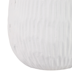 Vaso Ecomix medio con bordo in metallo bianco, vaso decorativo per fiori, per soggiorno, decorazioni per la casa, camera da letto, vaso da comodino - Product Image 5