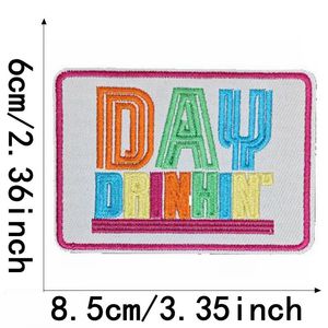 Wholesale Custom Iron on Embroidery pink Merry Christmas Dance Mom Pray Embroidered Patch for Clothing Hat Decoration - Product Image 5