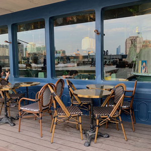 Meubles de jardin français PE rotin chaises de <span class=keywords><strong>bistrot</strong></span> <span class=keywords><strong>chaise</strong></span> de salle à manger en plein air chaises de patio en aluminium pour restaurant utilisé - Product Image 2