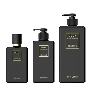 Black Square Shampoo And Conditioner Bottles 200ml 380ml PET Plastic Body Lotion Pump Bottle With Dispenser Pump