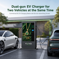 Chargeur rapide DC double pistolet 30kW-80kW avec affichage numérique 4K haute luminosité de 65 pouces pour sites commerciaux