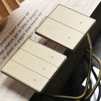 Interrupteur électrique mural de luxe britannique et prise UK Standard Gold 13A Prise de courant USB, 18W smart Type-C Ports de charge rapide