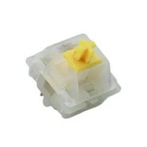 GATERON-Interruptor de teclado mecánico KS-3 X1 para videojuegos, dispositivo de 5 pines, color amarillo lechoso, novedad de 2021