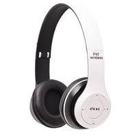 Casque sans fil P47 avec micro, basses de haute qualité, stéréo Hifi, pliable, avec lecteur de carte, casque de jeu