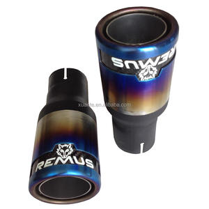 Fibre de carbone brûlée bleue de course en acier inoxydable pour Akrapovic <span class=keywords><strong>REMUS</strong></span> système d'échappement silencieux Performance tuyau d'échappement de voiture échappement - Product Image 6