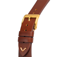 Tali jam tangan kulit asli lilin minyak antik 19 20 21 22mm tali jam tangan kulit sapi buatan tangan dengan gesper Pin