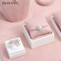 Boucles d'oreilles en velours de luxe personnalisées, bague, collier, porte-bracelet, présentoir à bijoux, plateau