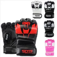Оптовая продажа, боксерские перчатки для ММА, производители с индивидуальным логотипом, Индивидуальные боксерские перчатки из искусственной кожи ufc для тренировок