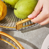 Plateaux de Service Alimentaires Ronds en Plastique Transparent pour Cérémonie, Ensemble de 3 Pièces, Assiettes à Fruits Exquises Transparentes, Plats de Ramadan