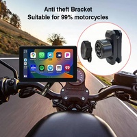 Monitor Inalámbrico Impermeable de 7 Pulgadas para Motocicleta, con CarPlay, Doble Cámara, Pantalla Táctil 2.5D, Android Auto, Mirror Link, Tipo-C