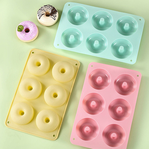 <span class=keywords><strong>Molde</strong></span> de silicona para hornear pasteles <span class=keywords><strong>caseros</strong></span>, <span class=keywords><strong>molde</strong></span> de silicona para rosquillas de grado alimenticio para 6 rosquillas - Product Image 2