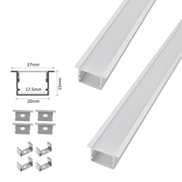 Profilé en aluminium en forme de U 2015A pour éclairage LED, éclairage linéaire de placard, éclairage encastré au plafond, profilé en alu
