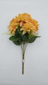 Fiori Artificiali a Sfera di Crisantemo in PU per <span class=keywords><strong>Bouquet</strong></span> da Sposa, Laurea, Festa della Mamma, Colore Personalizzabile, 30cm, Impermeabili, Moderni - Product Image 2