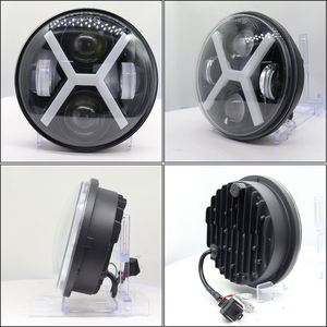 Phares LED en forme de X de 5,75 pouces, 40W, 6500 lumens, 12V, double couleur, compatibilité universelle pour Wrangler JK, clignotant DOT - Product Image 5