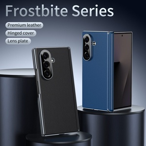 Étui de téléphone portable en cuir PU électro-plaqué de luxe pour Samsung Fold 8 7 3 4 5 6, coque arrière protectrice antichoc - Product Image 2