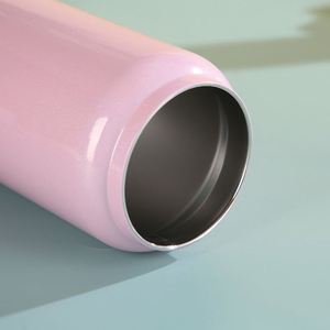 In Stock 16oz Sublimation Cylindrical 304 201 Stainless Steel Insulated Vacuum <b>Cup</b> with Colorful Lid Plastic <b>Straw</b> - Product Image 5