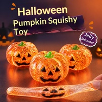Grande citrouille en caoutchouc souple pour Halloween, jouet anti-stress à rebond lent