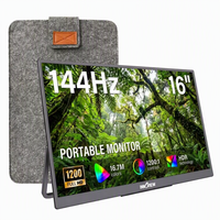 Écran portable mat de 16 pouces 1200P, profondeur de couleur 16,7M, amélioration des couleurs, images vives